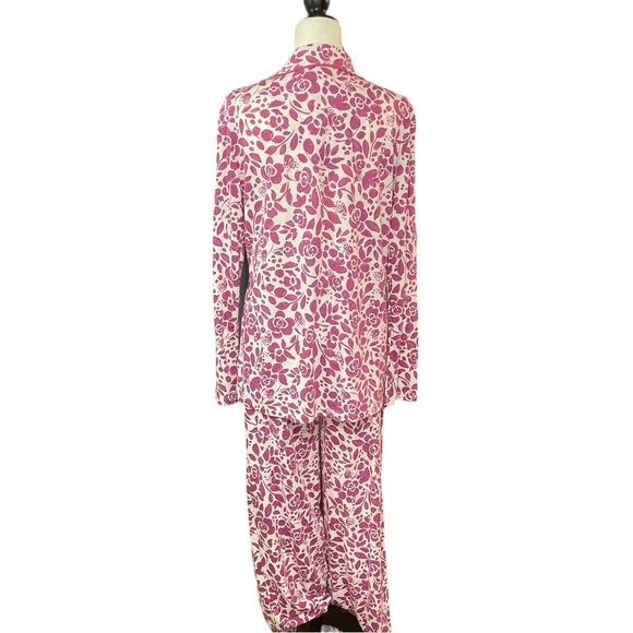 NWT Cosabella Holiday Print Pink Long Sleeve Top & Pant Pajama Set XL - Picture 8 of 9